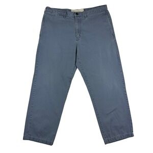Lands End The Legacy Chino Mens 36 Slate Blue 100% Cotton Straight Leg Pants